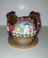 Candle Holder of Snowman and Star Ornaments  3.5