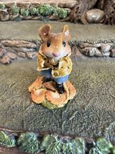 Wee Forest Folk M-253 Brrr Autumn Has Arrived Mouse In Fall Leaves Mint WFF Box picture
