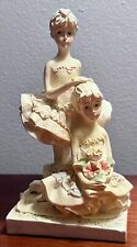 Vintage Resin Ballerina Girls Beautiful Detail K's Collection Ivory Muted Colors picture