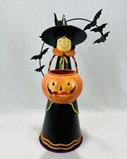 PartyLite Abracadabra Witch Halloween Candle Tealight Holder Glitter Bat Pumpkin picture