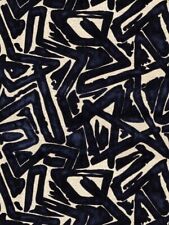 S. Harris Modern Abstract Cut Velvet Fabric- Depiction / Indigo 3.50 yds 0938102 picture