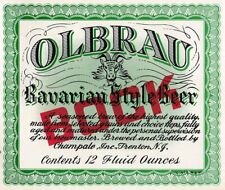 Olbrau Bock Bavarian Beer Vintage Beer Label Champale Inc. Trenton New Jersey picture