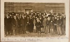RPPC People on Election Day Behind Courthouse Antique Real Photo Postcard c1910 picture