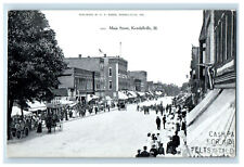 c1910 Main Street Kendallville Indiana IN Antique Unposted Postcard picture