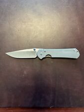 USED CHRIS REEVE SMALL SEBENZA FOLDING KNIFE WITH GOLD PIECES picture