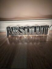New NOS ABSOLUT Vodka Bottle Display Lighted Sign Bad Liqour Advertising picture
