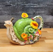 Snail Teapot Ceramics by Blue Sky Heather Goldminc Animal Decor Tea Pot picture