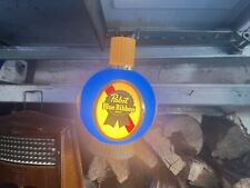 2 Vintage Pabst Blue Ribbon PBR Light Up Hanging Ceiling Globe Lights Sconces picture