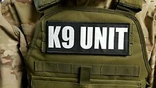 3x8 K9 Unit Black White RAID Patch SWAT Hook Backed Badge Sheriff Police  picture