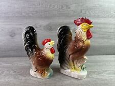 Unbranded Vintage Rooster & Hen Ceramic Chickens Figurines Multicolor picture