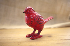 Cast Iron Cardinal Bird Statue Figurine Art Sculpture Garden Decor Paper Weight  picture