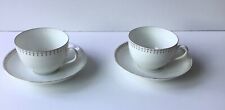 2 Antique 1884-1909 M. Z .Austria White teacups and saucers with drophandle trim picture