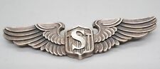 WWII Sterling Army Air Forces Service Pilot 3 Inch Wings Badge by Balfour RARE picture