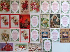 25 Vintage 1970s Postcards: Christmas Greeting Poinsettias Snow Children Lot 88 picture