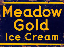 MEADOW GOLD ICE CREAM ADVERTISING METAL SIGN picture