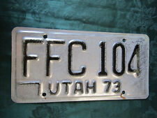 1973 Utah License Plate FFC 104, Baked by Sun picture
