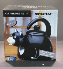 Vintage Rare MM Kamenstein Novelteas TeaCatty Cat Head Whistling Tea Pot NIB picture