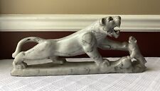 Large Chinese Vintage Marble Tiger Statue/Sculpture, 17