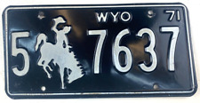 Wyoming 1971 License Plate Vintage Car Albany Co Garage Collector Wall Decor picture