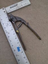 Vintage USA The Stanley Works Strap Cutter One Handed Spring Action New Britain  picture