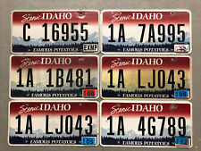 ONE IDAHO LICENSE PLATE  FAMOUS POTATOES 🥔 RANDOM LETTERS/NUMBERS CRAFT picture