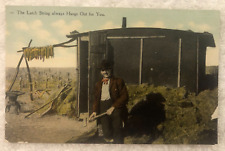 Post Card Latch String Hangs Out for You Western Scene South Dakota early 1900s picture