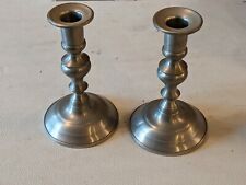 2  Woodbury Colonial PEWTER Candlesticks 7