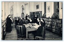 c1960's Postulants' Library Hour Sisters Of St. Francis Glen Riddle PA Postcard picture