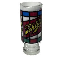 Vintage Stained Glass Schlitz Beer Bar Glasses picture