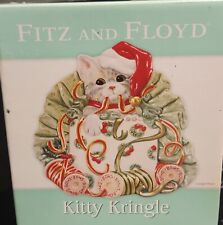 FITZ AND FLOYD~KITTY KRINGLE CANAPE PLATE~2009~NEW~#2063/321 picture