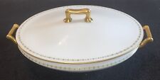 Theodore Haviland Limoges France Covered Tureen White Gold Rim Circa 1905-1915 picture