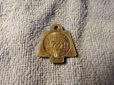 Vintage 1915  Bradford Co, Pa., Brass Dog Tag Tax License #2749 picture