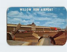 Postcard Willow Run Airport Detroit Michigan USA picture