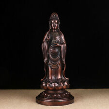 18'' China Tibetan Buddhism Nanhai Guanyin Kwanyin Buddha Bronze Statue picture