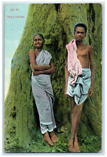 c1910 Two People Under The Tree Tamil Coolies Ceylon/Sri Lanka Postcard picture