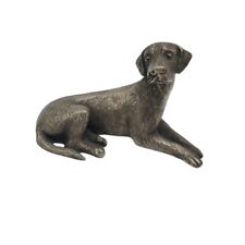 Vintage Castagna Italy Silver-Plated Labrador Statue - Golden Retriever Dog picture