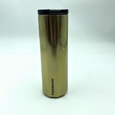 Starbucks 16 oz Gold Metallic Hot Cold Coffee Tumbler Travel Cup picture
