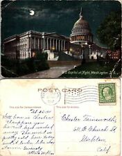 Washington DC US Capitol at Night Postcard Used (46420) picture