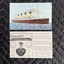 2 Vintage Reproduction Titanic Postcards Historical Society White Star Line picture