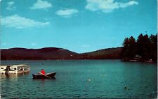 Fairlee VT Lake Fairlee Vermont Boat Vintage Postcard picture
