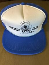 Vintage Harold’s Club Blue and White Trucker Hat Reno Nevada Casino picture