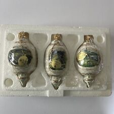 Bradford Exchange Irish Blessing Heirloom Porcelain Holiday Ornaments Set Of 3 picture