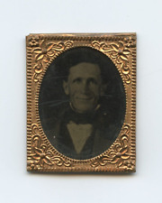 Antique Mini Gem Tintype Circa 1860s Photo Of Man a (Joseph Smith Doppelgänger) picture