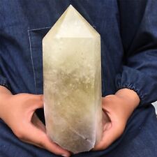 4.59LB TOP Natural citrine quartz obelisk carved crystal wand point healing  picture