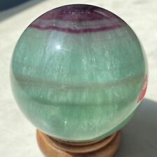 1.38LB Natural Colorful Fluorite Sphere Ball Quartz Crystal Energy Stone Healing picture