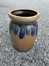 Vintage BBP Beaumont Brothers Pottery Crock Cobalt Blue Ceramic Vase 94 picture