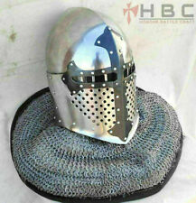 Custom SCA HNB 14 Gauge Steel Medieval Sugar loaf Helmet Blackened picture