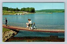 Patton PA-Pennsylvania Prince Gallitzin St Park Swinging Bridge Vintage Postcard picture
