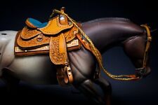 model horses western saddle set trad size peter stone resin horses picture