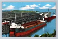 Ashland WI- Wisconsin, Mammoth Ore Dock, Antique, Vintage Souvenir Postcard picture
